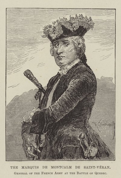 The Marquis de Montcalm de Saint-Veran, General of the French Army at the Battle of Quebec by Richard Caton Woodville junior